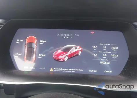 2018 Tesla Model S 100D/75D/P100D z USA, uszkodzony, nr VIN 5YJSA1E27JF247637